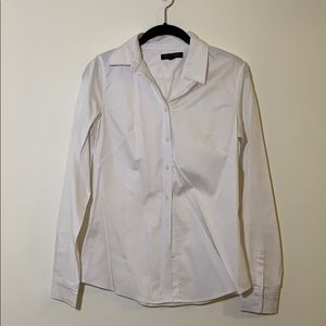 Fitted White Button-down